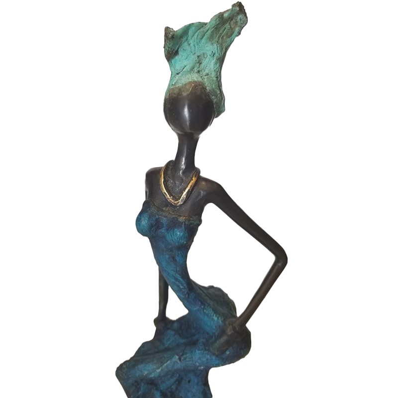 West African Hand Cast Woman Dancer  - House of Avana 