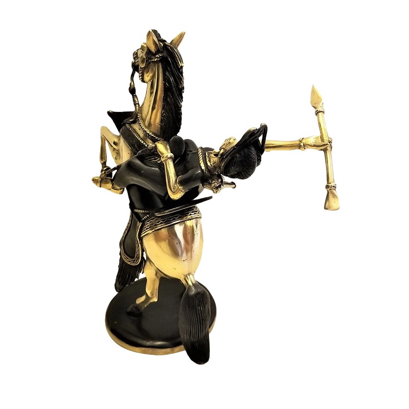 West African Hand Cast Horse With A Rider House of Avana