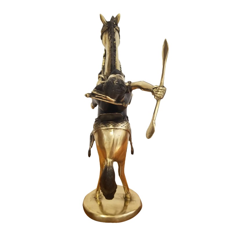 West African Hand Cast Horse With A Rider  - House of Avana 