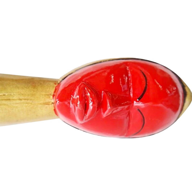 African Hand made Red Dan Tribal Ethnic Mask Head  - House of Avana 