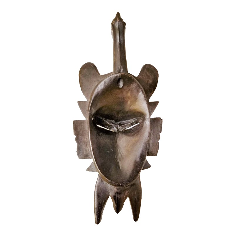 West African Tribal Double Faced Small Passport Senufo With Etched U Mark On Forehead House of Avana