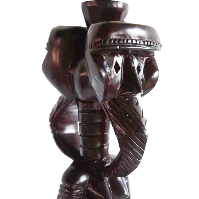 West African Hand Carved Double-sided Kran Ivorian Figurine  - House of Avana 