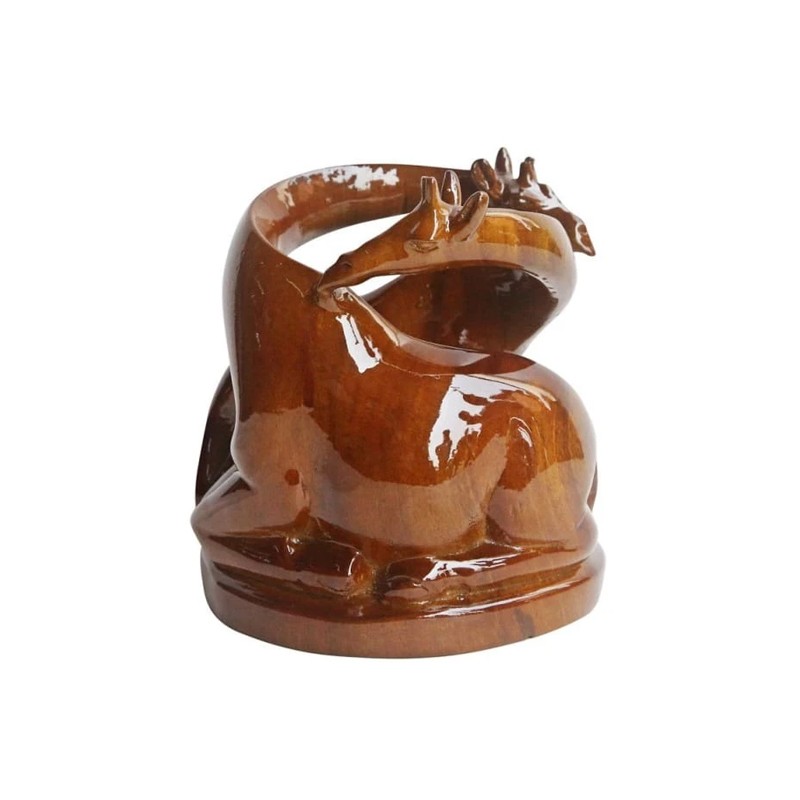 African  Hand Carved Wildlife Giraffes Circle Of Love House of Avana