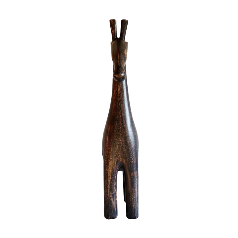 African Hand Carved Distress Baby Giraffe House of Avana