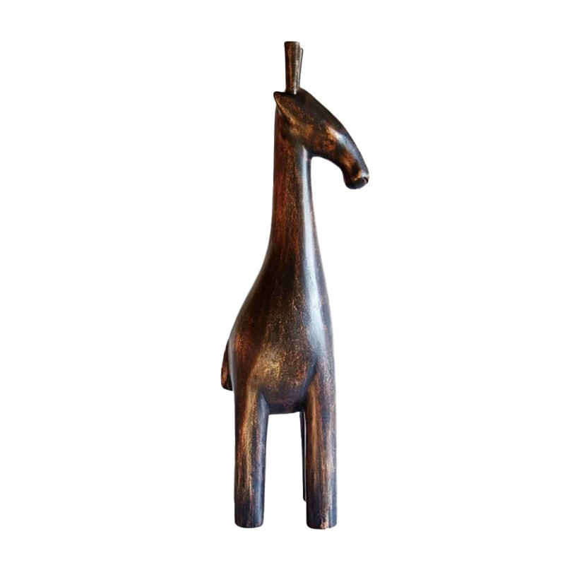 African Hand Carved Distress Baby Giraffe  - House of Avana 