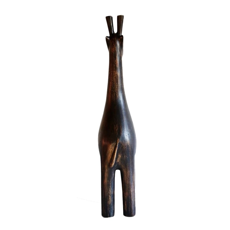 African Hand Carved Distress Baby Giraffe  - House of Avana 
