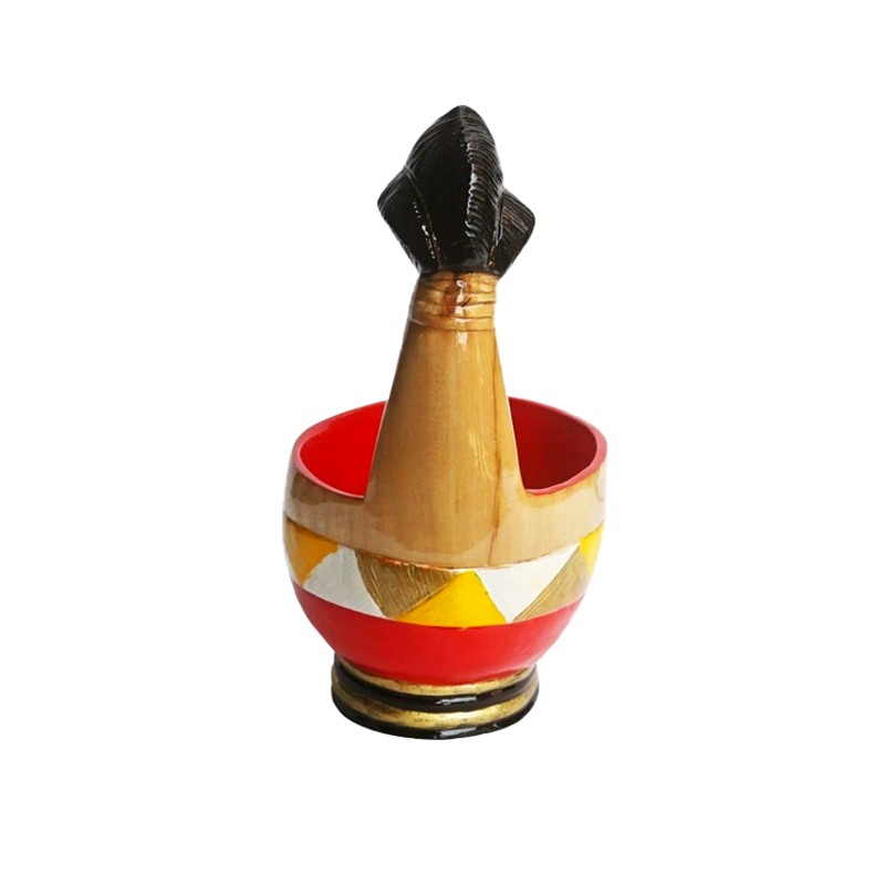 West AfricanHand Carved Revived Lady Baule  - House of Avana 