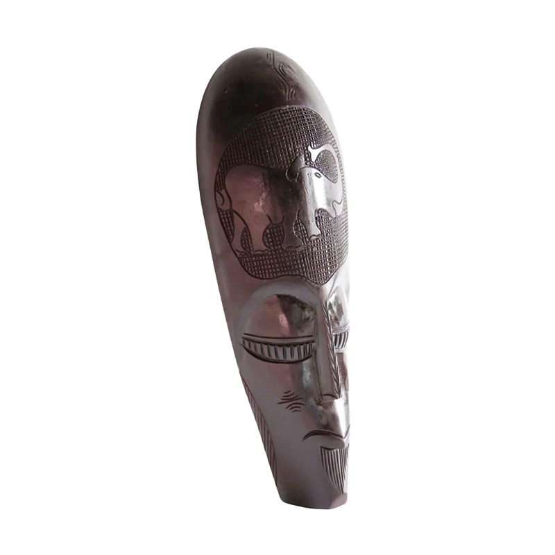 West African Hand Carved Oval Head Elephant  - House of Avana 