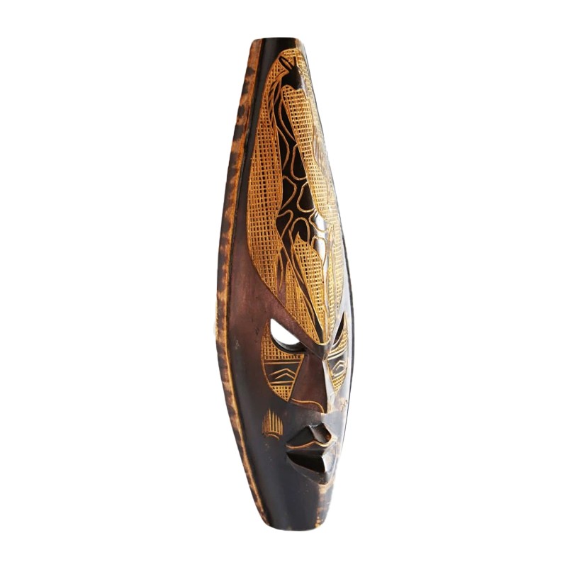 West African Hand Carved Large Shaded Giraffe House of Avana