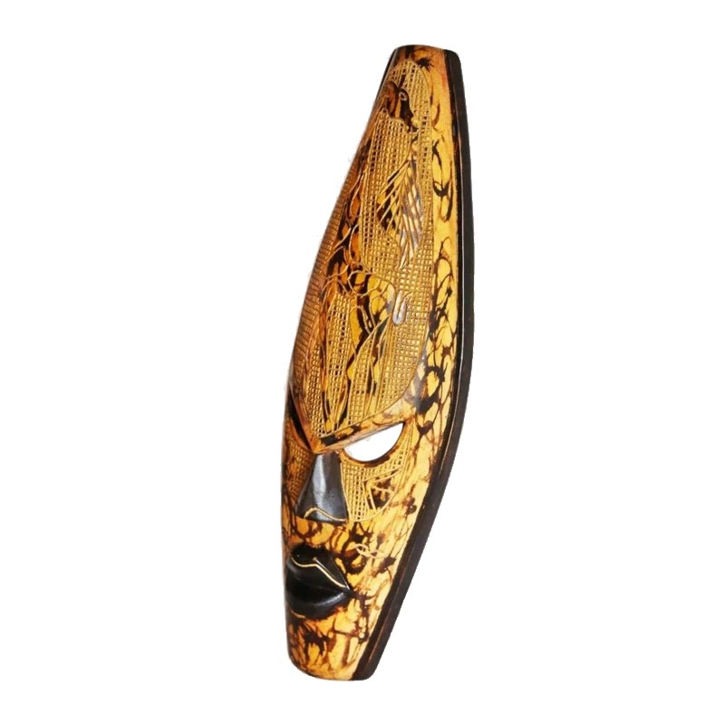 West African Hand Carved Large Shaded Giraffe House of Avana
