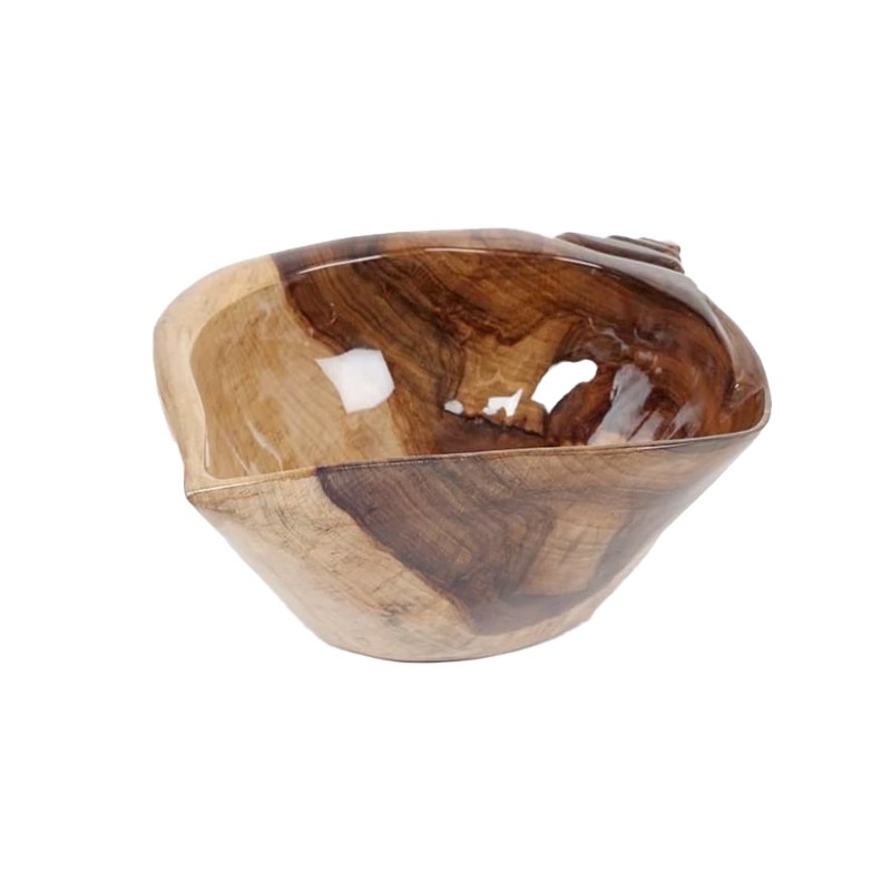African hand Carved  Natural Salad Bowl House of Avana