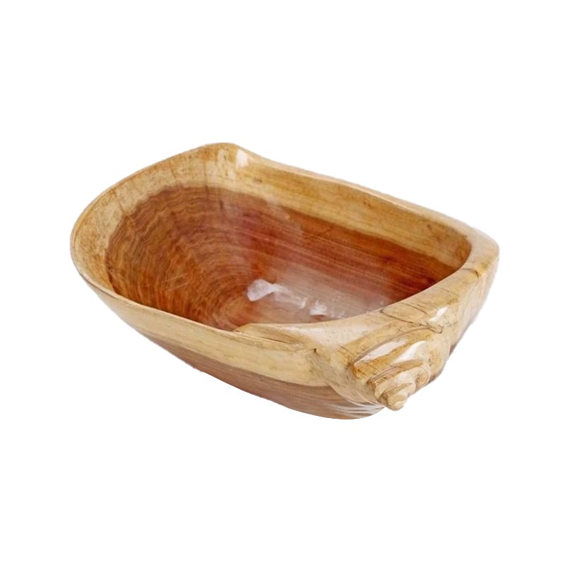 African Hand Carved Natural Salad Bowl House of Avana