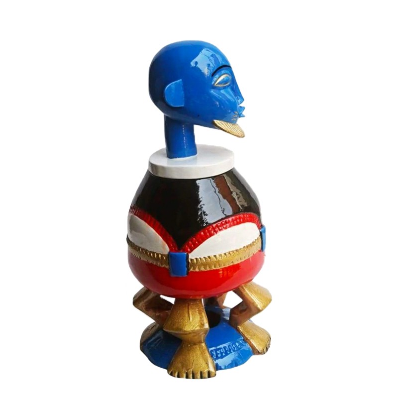 West African Hand Carved Revived Senufo Peau House of Avana