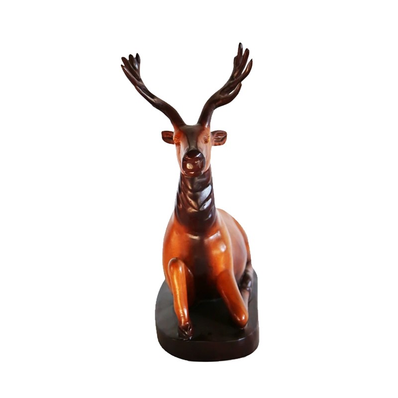 West African Hand Carved Wildlife Shaded Antelope House of Avana