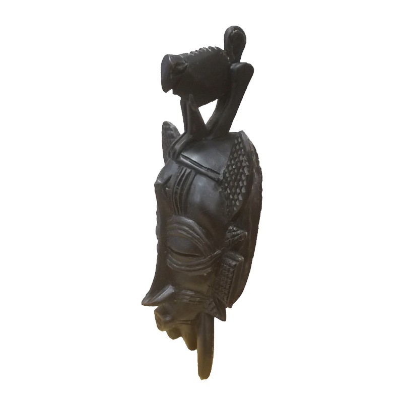 Small Dark West African Tribal Senufo With Kalao House of Avana