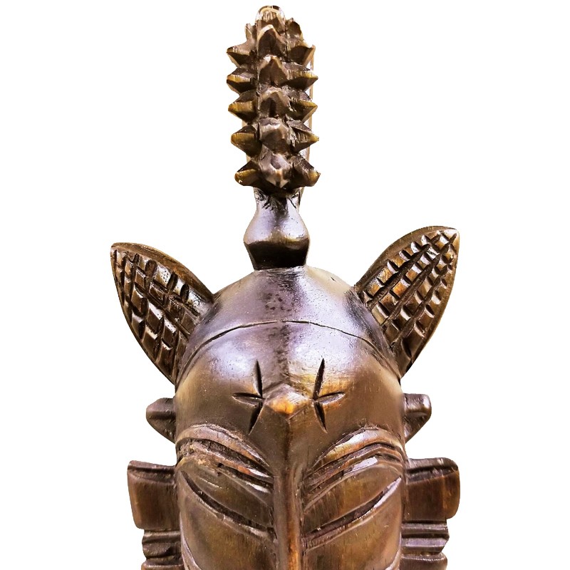 Small West African Tribal Senufo With Spiky Head Dress  - House of Avana 