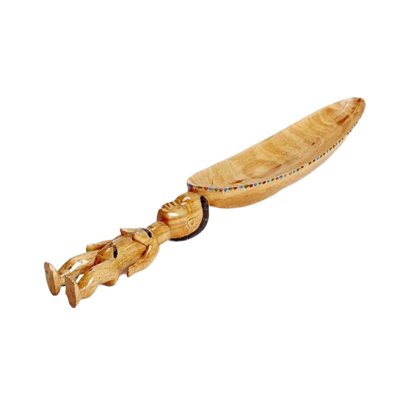 West African Hand Carved with Dan Statue Handle House of Avana