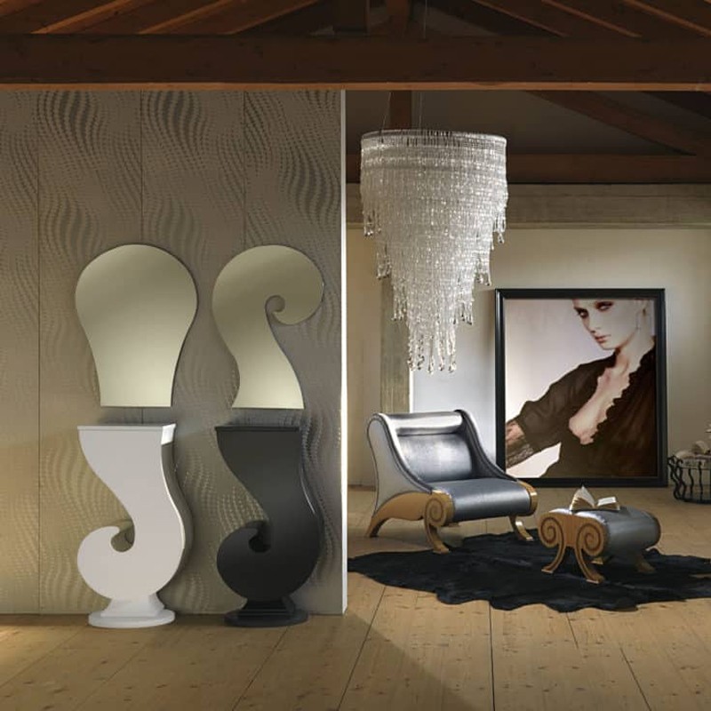 Question Mark piece of furniture white lacquered Carpanelli