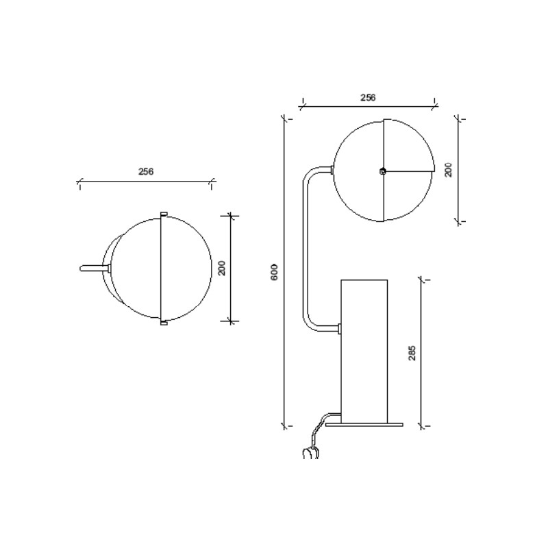 ANOTHER TABLE LAMP  - Square In Circle 