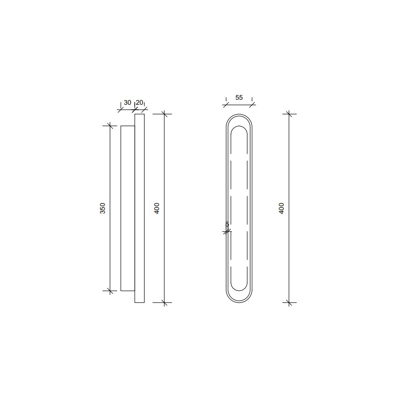 CAPSULE WALL LIGHT  - Square In Circle 