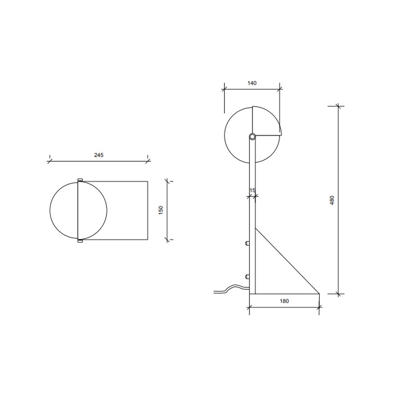 DANCE OF GEOMETRY TABLE LAMP  - Square In Circle 