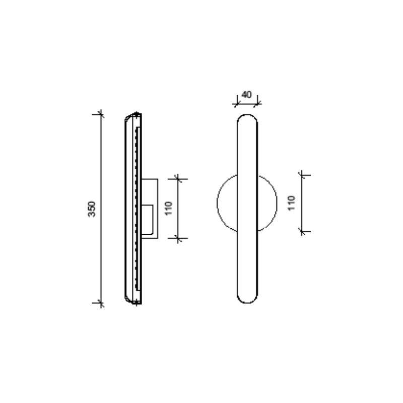 STADIUM ROUND WALL LIGHT  - Square In Circle 