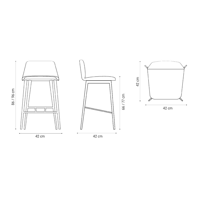 Bardot Stool MET  - Traba 