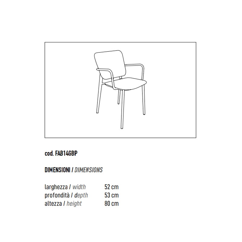 4-Leg Metal Frame With Arms  - ADD 