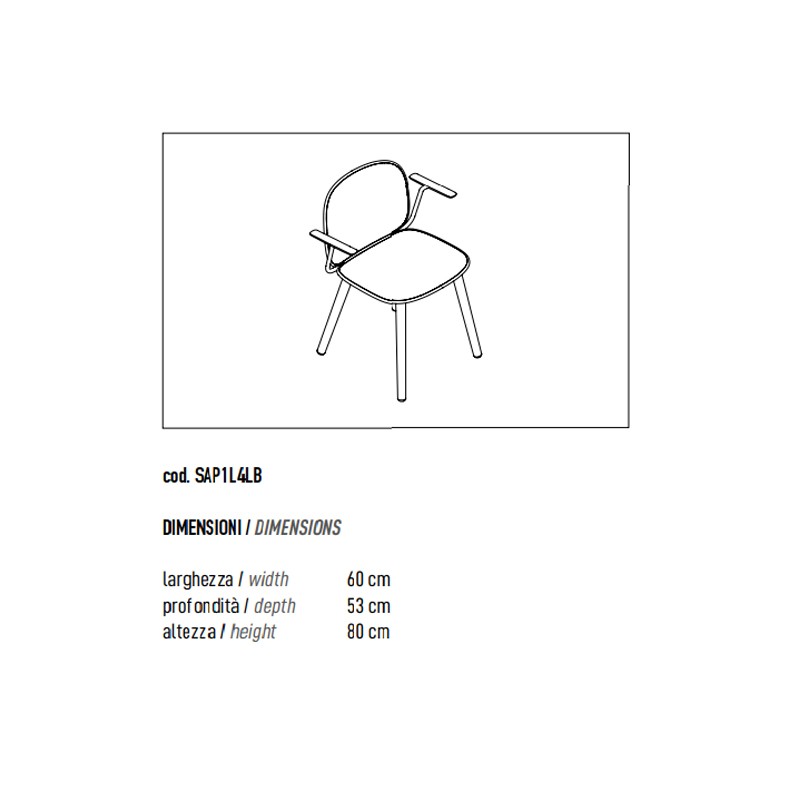 4-Leg Wood Base With Armrs  - ADD 