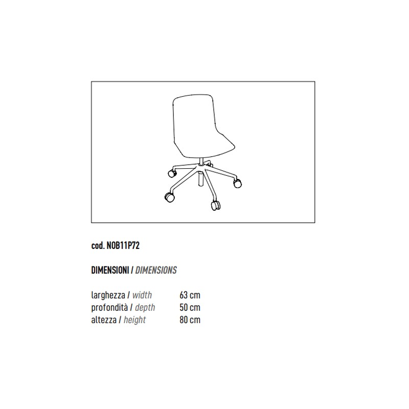 Swivel Chair 5-Star Base On Castors  - ADD 