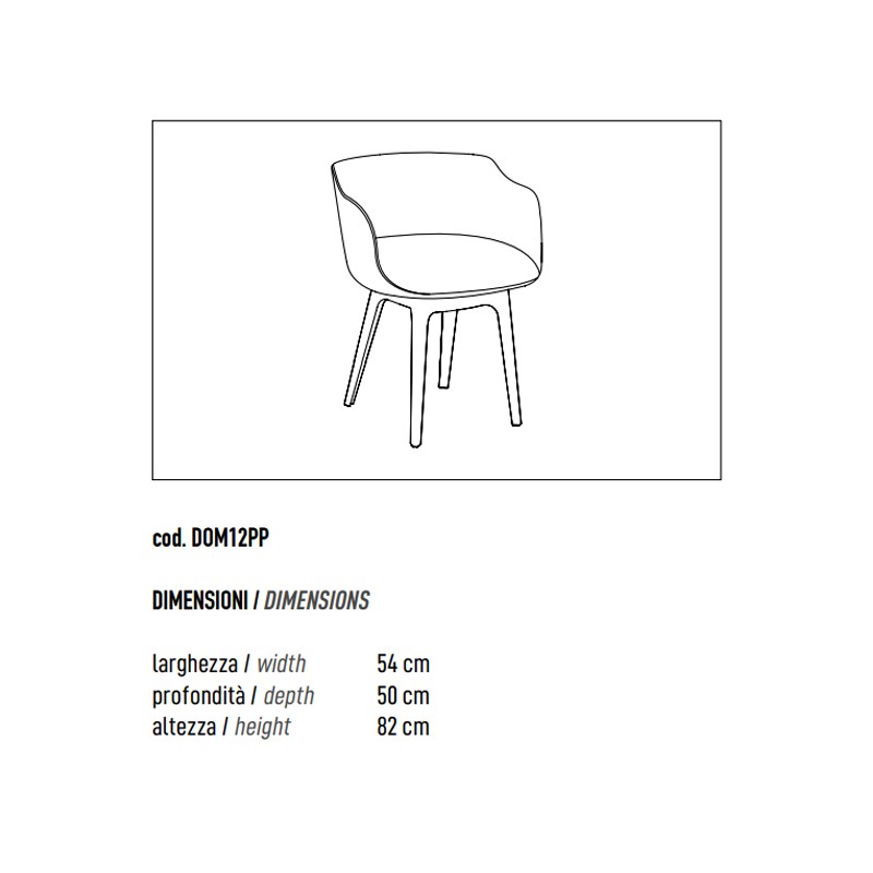 Armchair Version 4 Legs Plastic Base  - ADD 