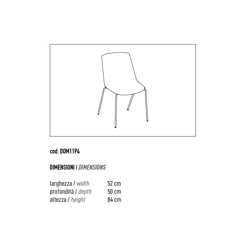 Side Chair Version 4-Leg Tube Frame D.16  - ADD 