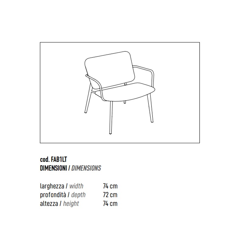 4-Leg Lounge Chair With Arms  - ADD 