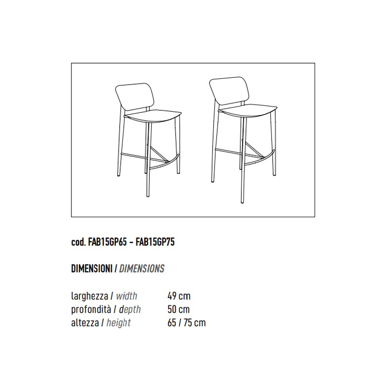 Barstool With Backrest  - ADD 