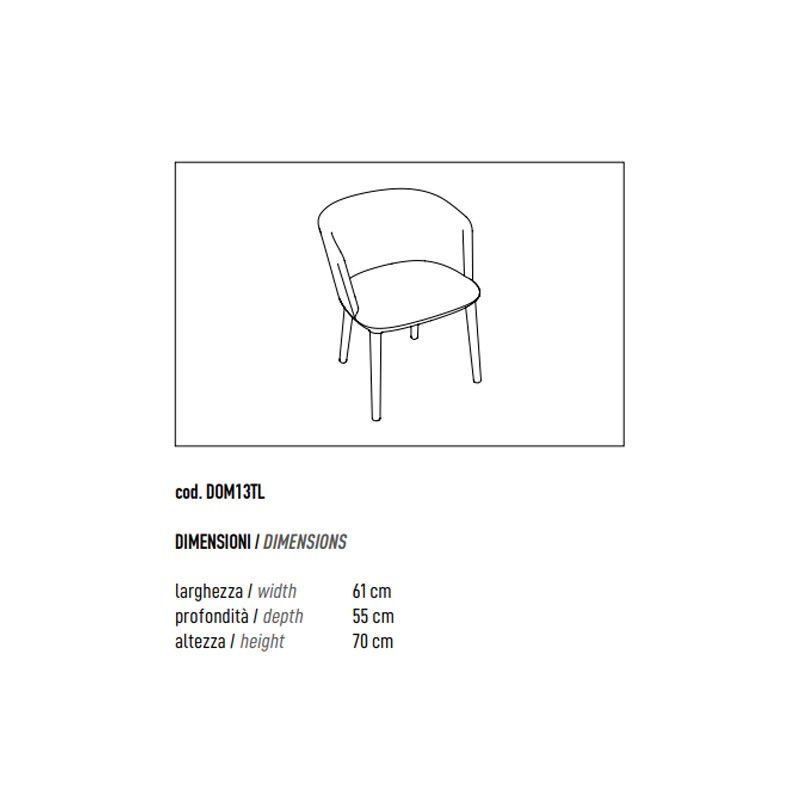 Upholstered Armchair 4-Leg Wood Base  - ADD 