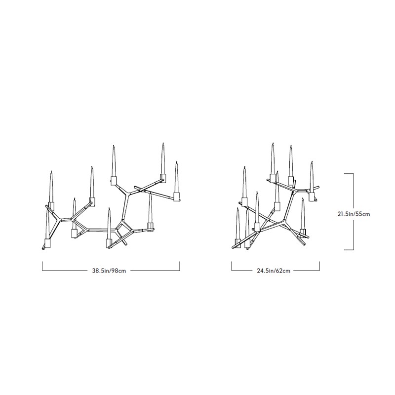 Agnes Candelabra 9 Candles  - Roll & Hill 