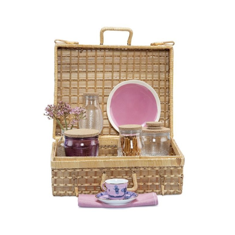 BARATTOLANDO SET 2 JARS AMETHYST WITH CORK LID IVV