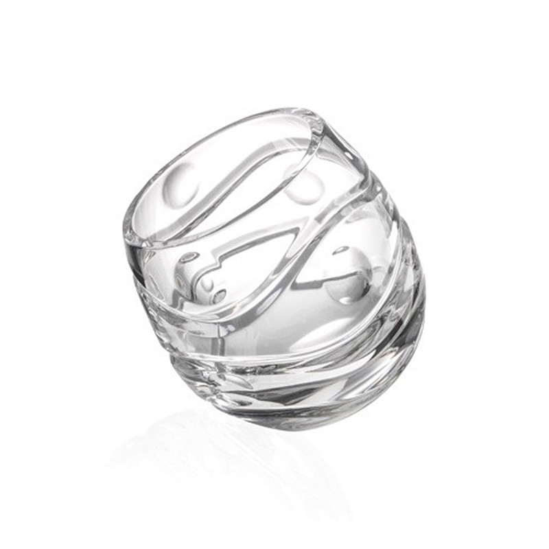 BIGLIE TUMBLER AMBER ETCHED WAVES IVV