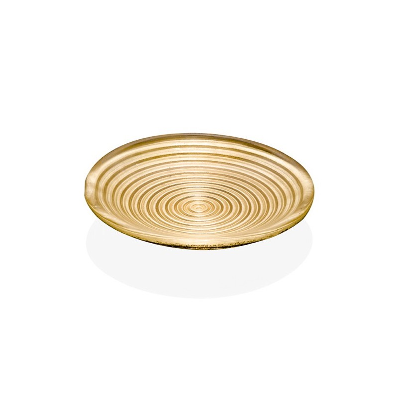 VERTIGO PLATE GOLD PINK GLITTER DECORATION IVV