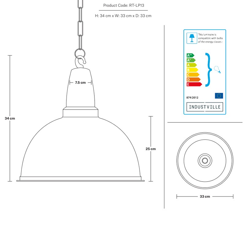 Retro Large Pendant  - Industville 