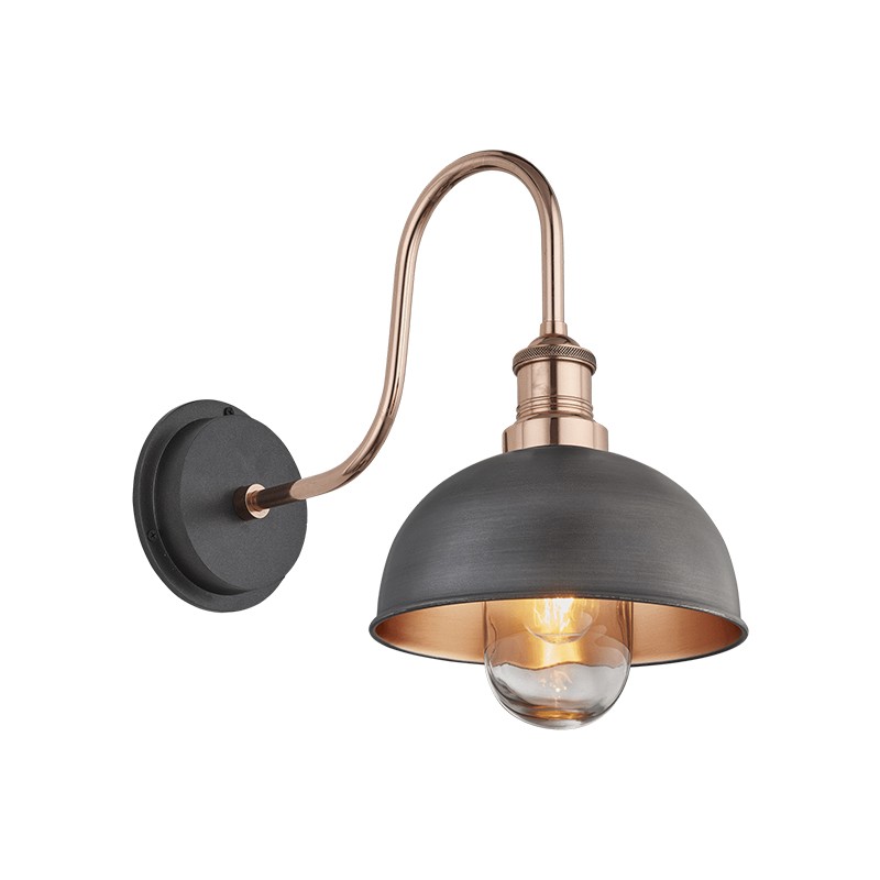 Swan Neck Outdoor & Bathroom Dome Wall Light Industville