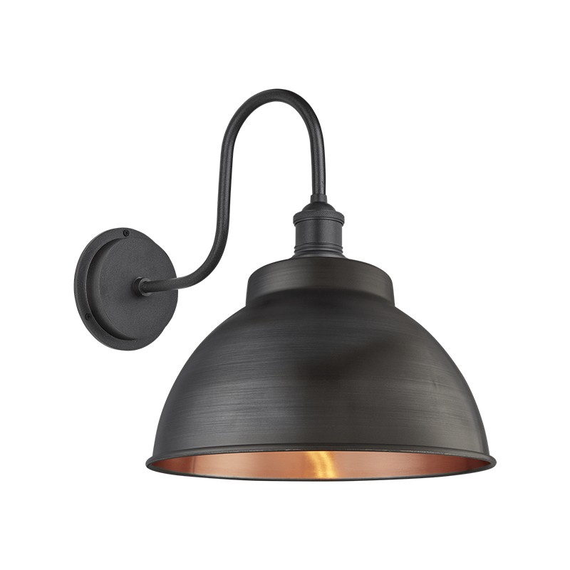 Swan Neck Outdoor & Bathroom Dome Wall Light Industville