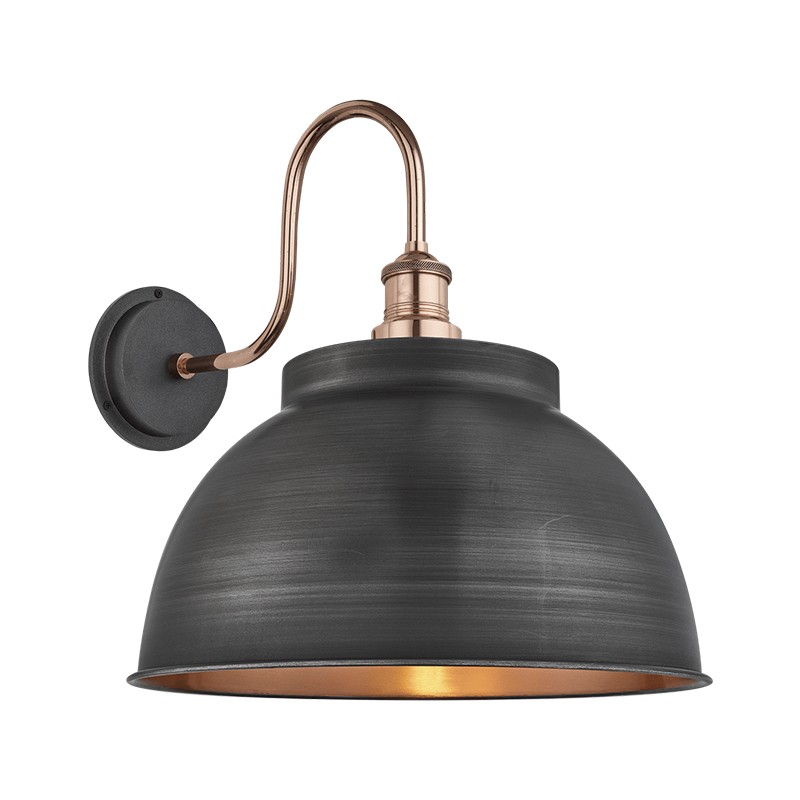 Swan Neck Outdoor & Bathroom Dome Wall Light Industville
