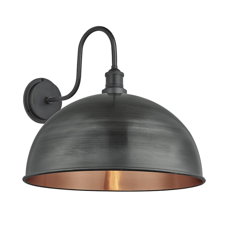 Swan Neck Outdoor & Bathroom Dome Wall Light Industville
