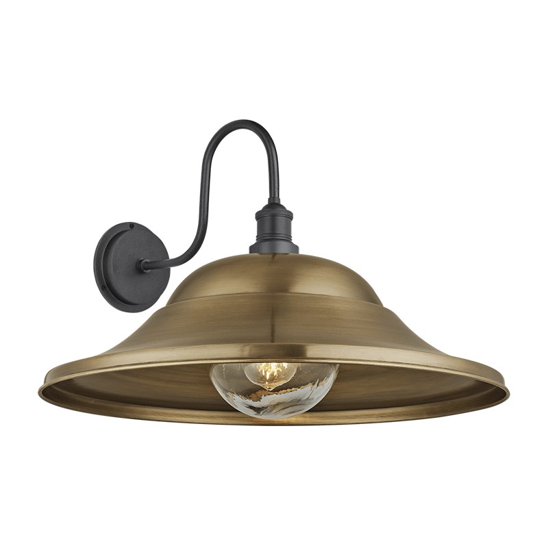 Swan Neck Outdoor & Bathroom Giant Hat Wall Light Industville
