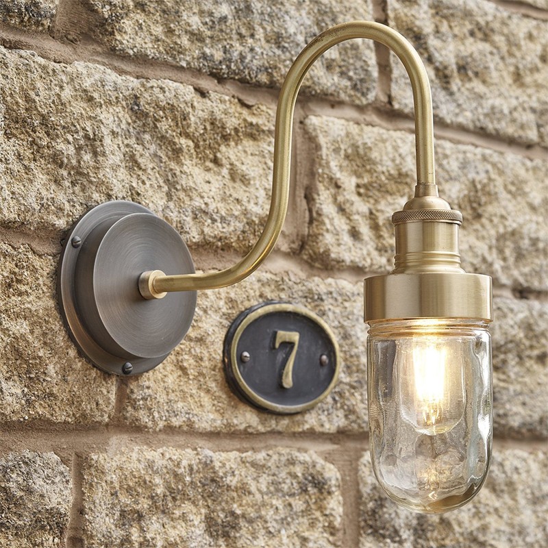 Swan Neck Outdoor & Bathroom Wall Light Industville