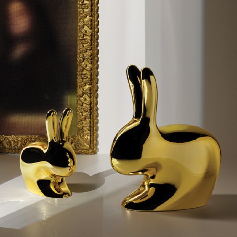 RABBIT CHAIR BABY METAL FINISH Qeeboo