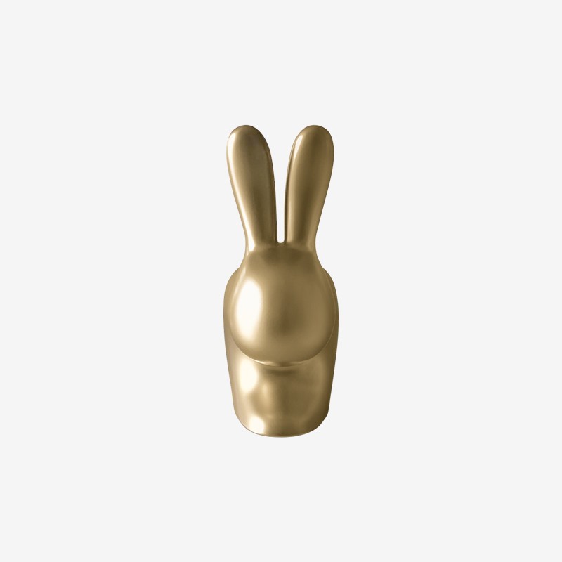 RABBIT CHAIR BABY SATIN GOLD Qeeboo