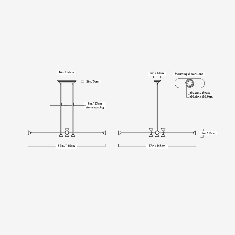 Apollo Chandelier - 10 Lights - Horizontal  - Roll & Hill 