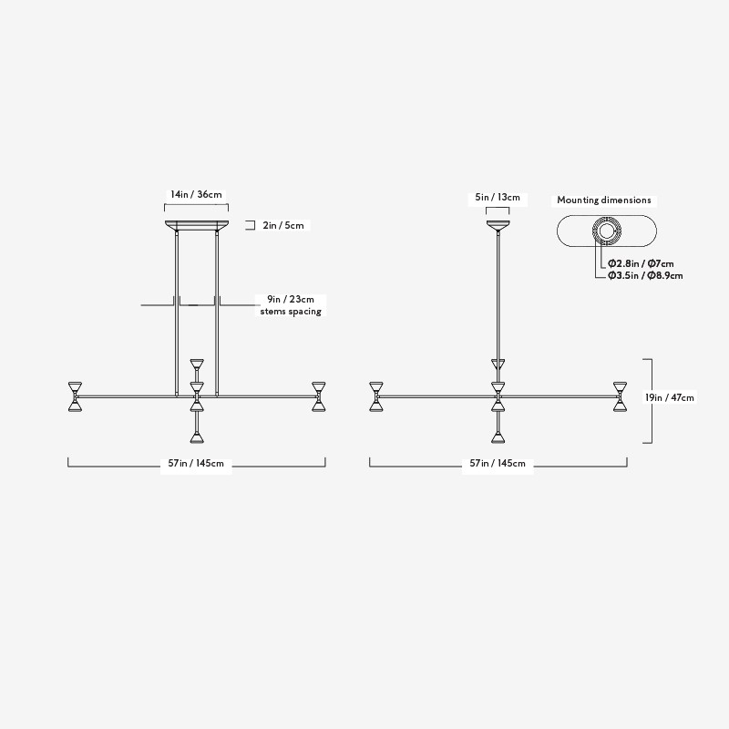 Apollo Chandelier - 10 Lights - Vertical  - Roll & Hill 